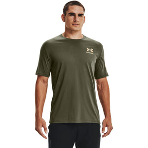 'Under Armour' Men's Freedom Flag T-Shirt - Marine OD Green / Desert Sand