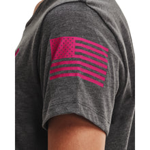 'Under Armour' Women's Freedom Flag T-Shirt -  Charcoal Medium Heather / Virtual Pink