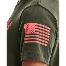 'Under Armour' Women's Freedom Flag T-Shirt - Marine OD Green / Pink Sands