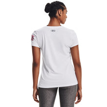 'Under Armour' Women's Freedom Logo T-Shirt - White / Red