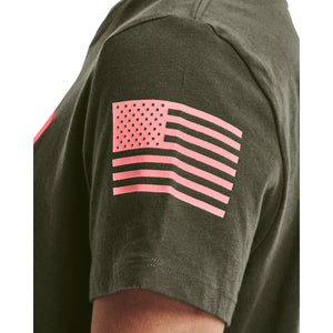 'Under Armour' Women's Freedom Logo T-Shirt - Marine OD Green / Pink Sands
