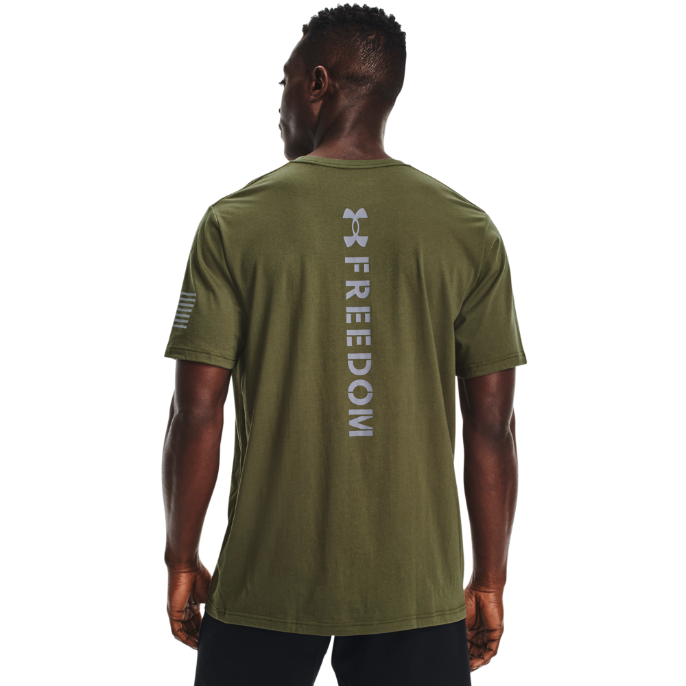 'Under Armour' Men's New Freedom Spine T-Shirt - Marine OD Green