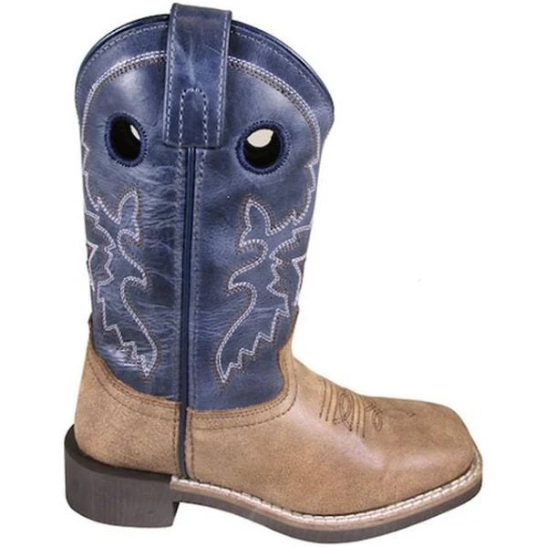 'Smoky Mountain' Children's Canyon Western Square Toe - Vintage Brown / Vintage Blue