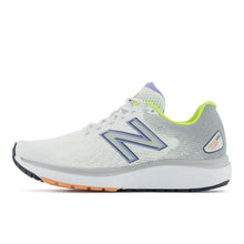 'New Balance' Women's Fresh Foam 680v7 - White / Light Aluminum & Vibrant Violet